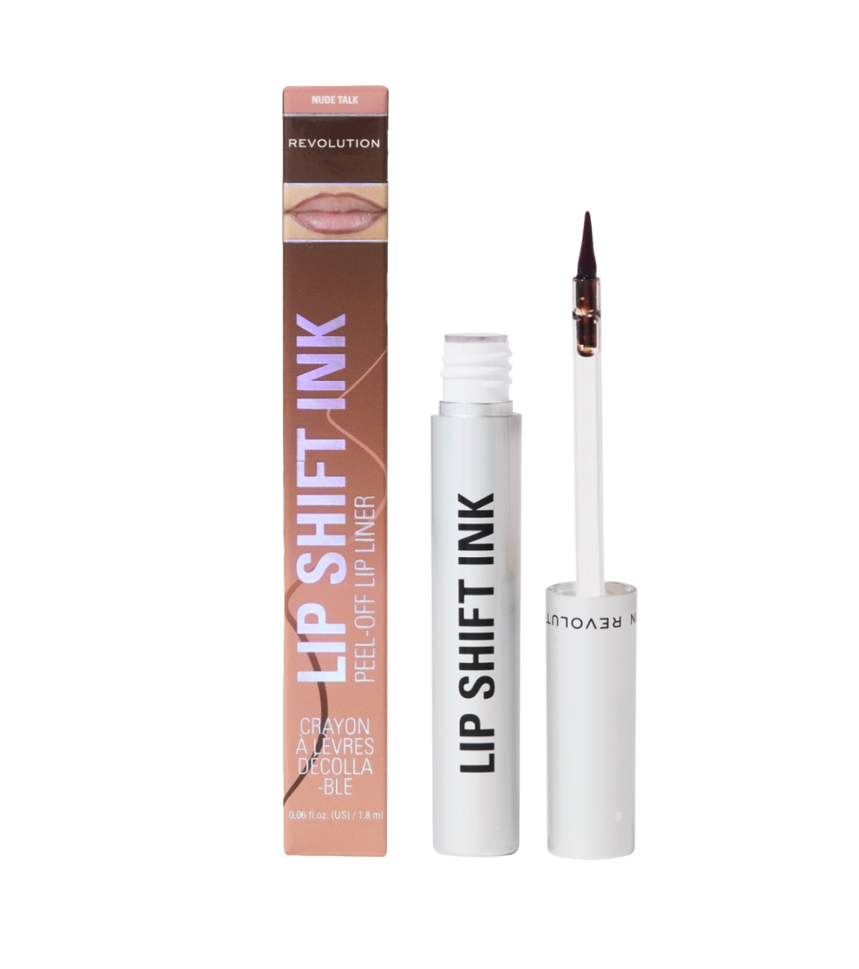 Makeup Revolution - Delineador de lábios Lip Shift Ink Peel Off - Nude Talk