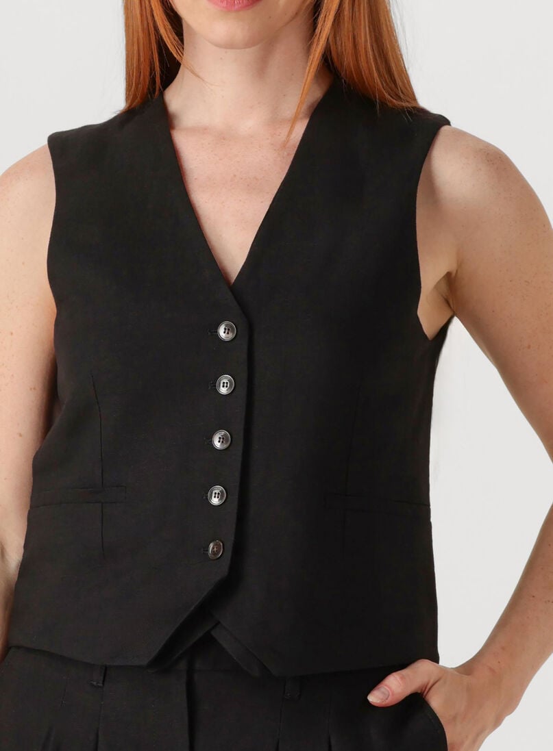 zwarte herskind gilet double up vest