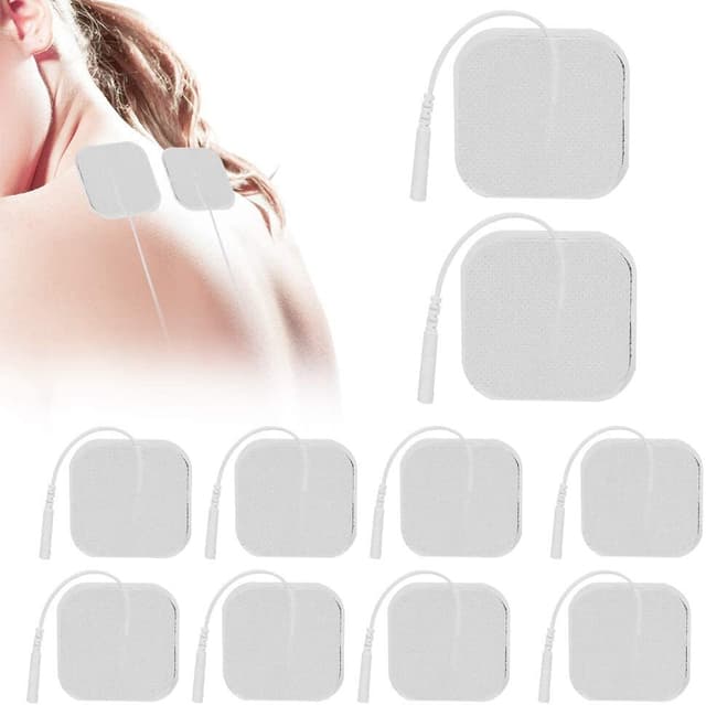 Selvklæbende elektroder til massageinstrumenter 2,0 mm stik 10-pak