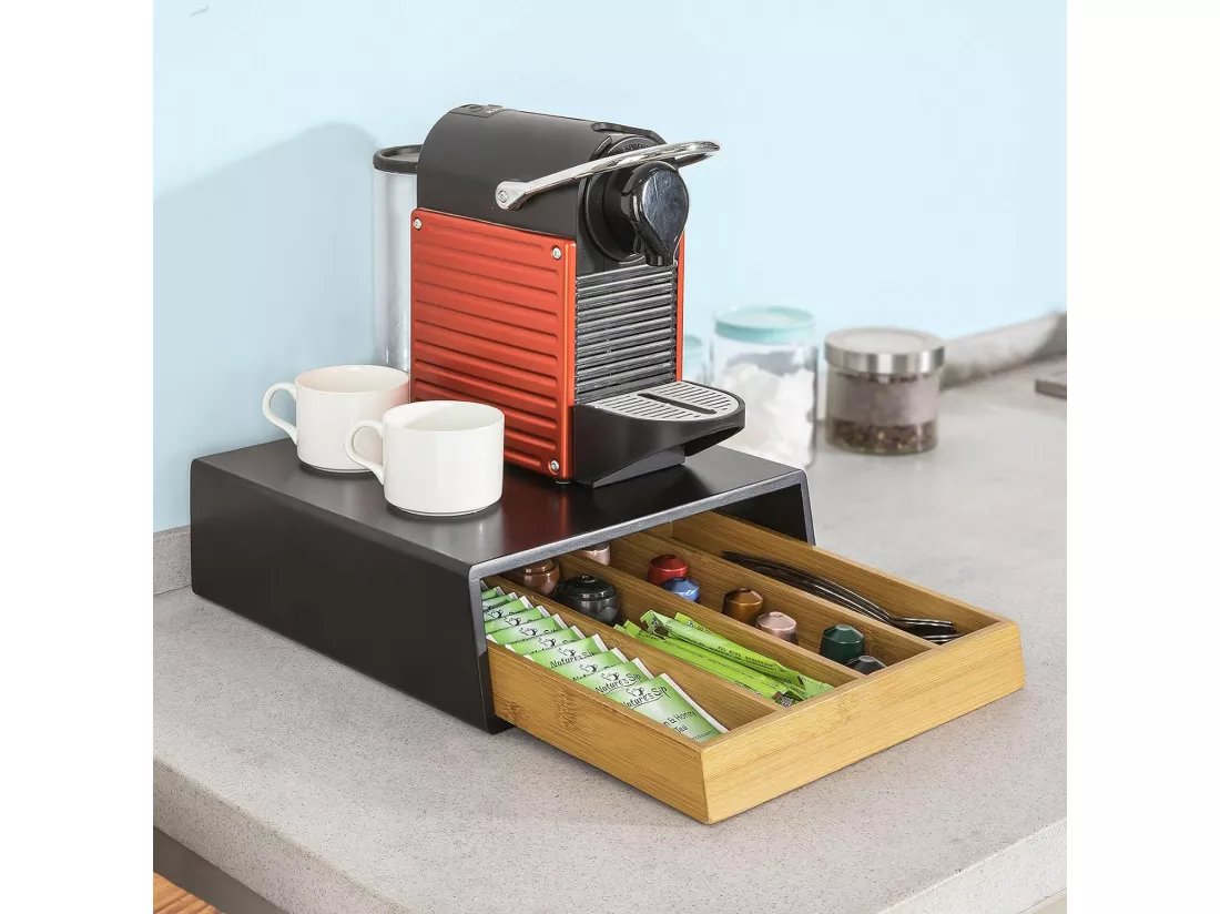 Boîte de Rangement à Tiroir pour Capsules de Thé et café Boîte à Capsules de Café, FRG280-Sch