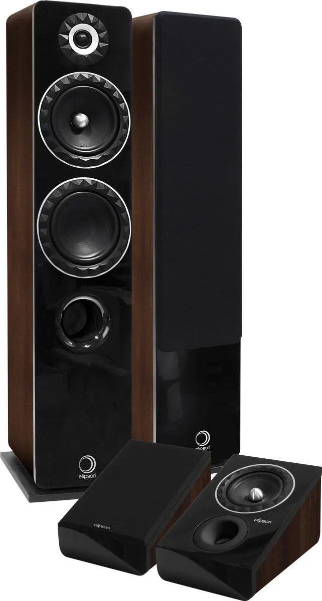 Elipson Prestige Facet 14F Noyer   Elipson Prestige Facet 6 ATM Noyer Enceintes colonne