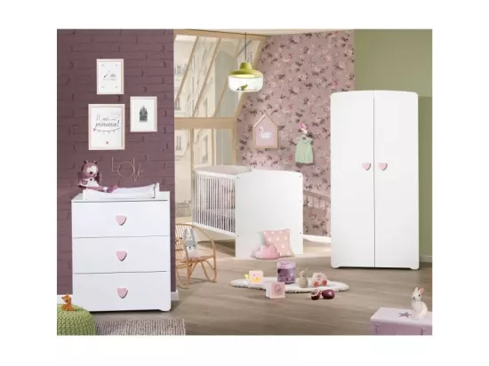 BABY PRICE Lit bebe 120x60 - 3 positions - Blanc - New Basic