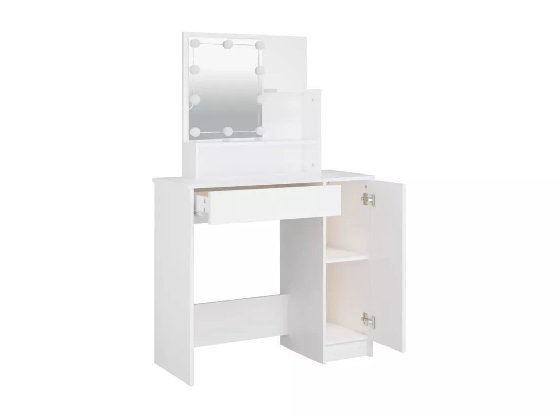 Coiffeuse avec LED blanc 86,5x35x136 cm