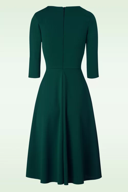 Vintage Chic for Topvintage Ruby swingjurk in bosgroen