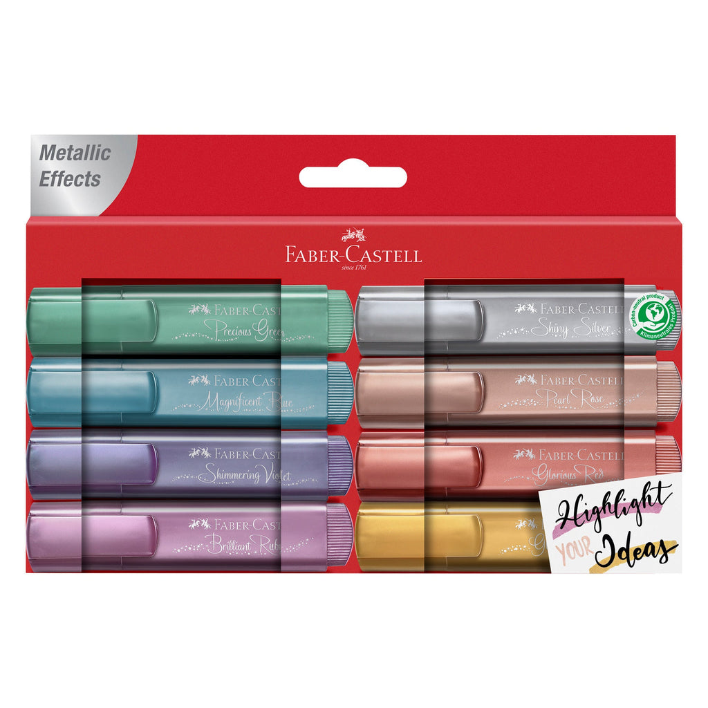 Marcadores Textliner Metálico 8 unidades Faber Castell