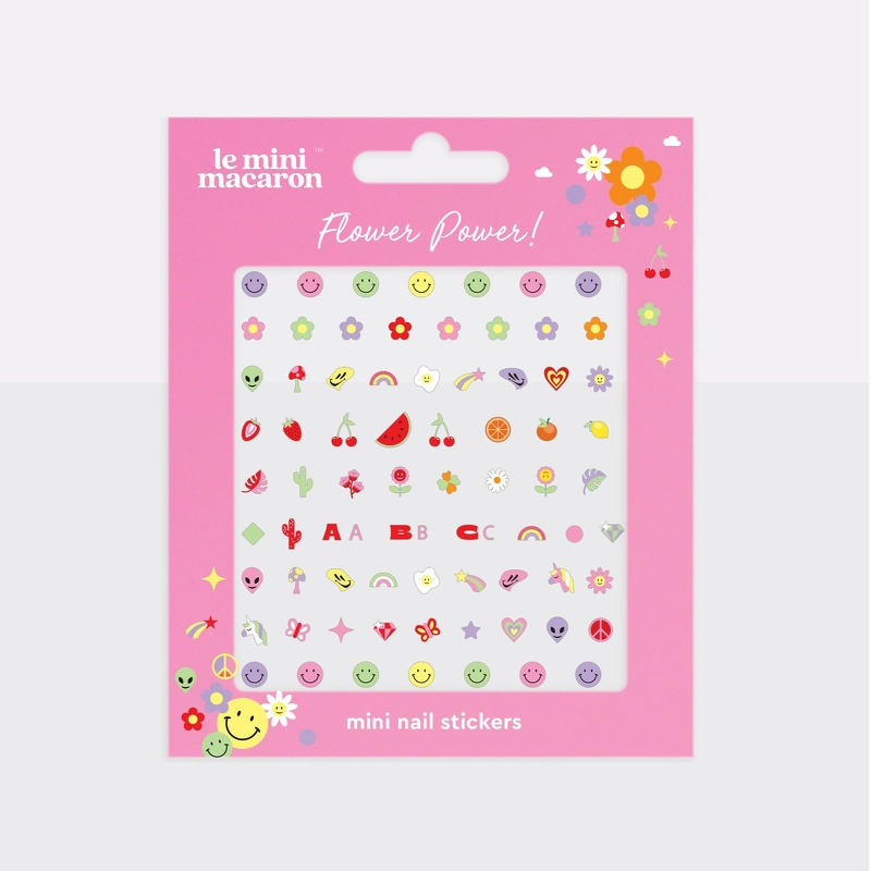 Le Mini Macaron Mini Nail Art Stickers - Flower Power