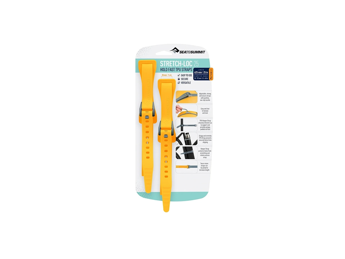 Sea To Summit Stretch-Lock TPU bandje 20x625mm 2 stuks - Yellow