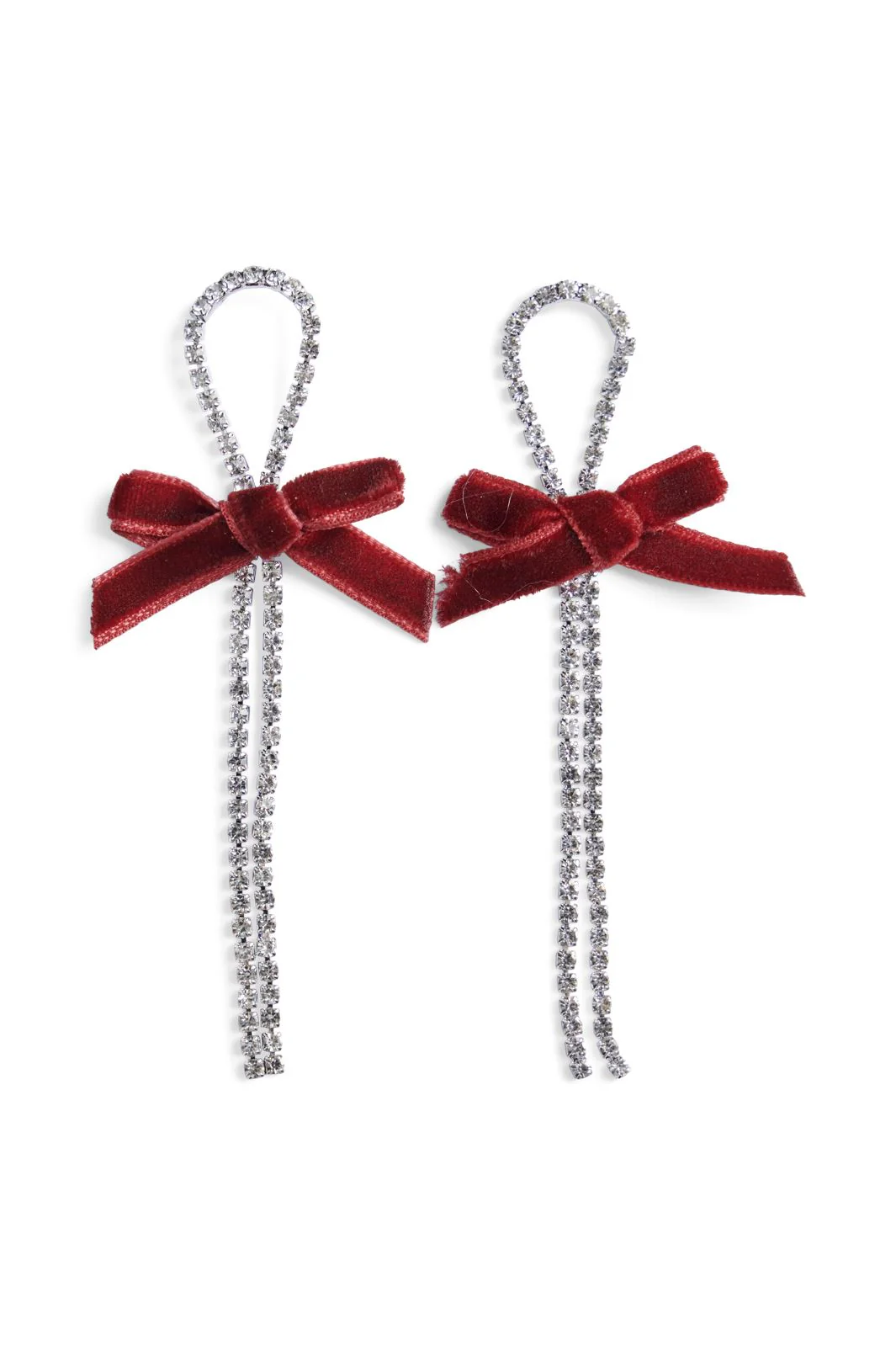 Pieces Pcnikki Earrings Box 4585601 silver colour st2 red bow