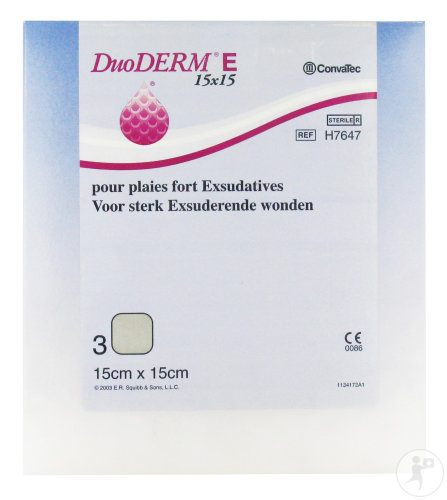 Convatec DuoDERM E Pansement Hydroactif 15 x 15cm 3 Pièces (H7647)