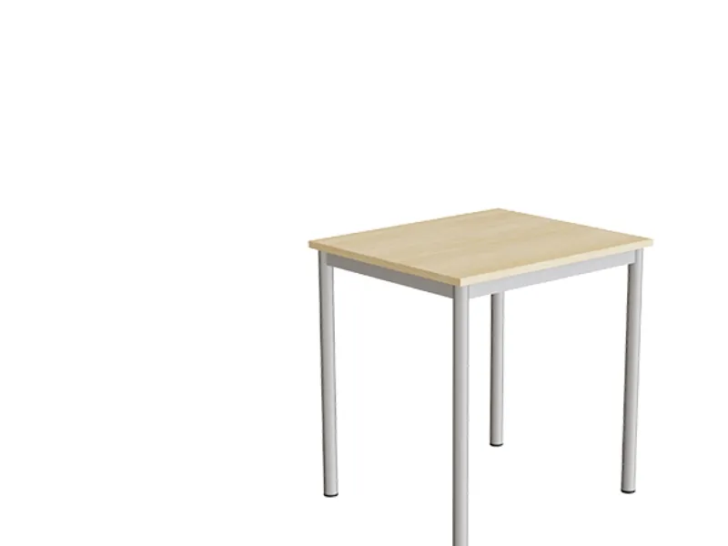 Bord Combi 200, 700x600 mm Højde 720 mm Lys grå linoleum på sort understel