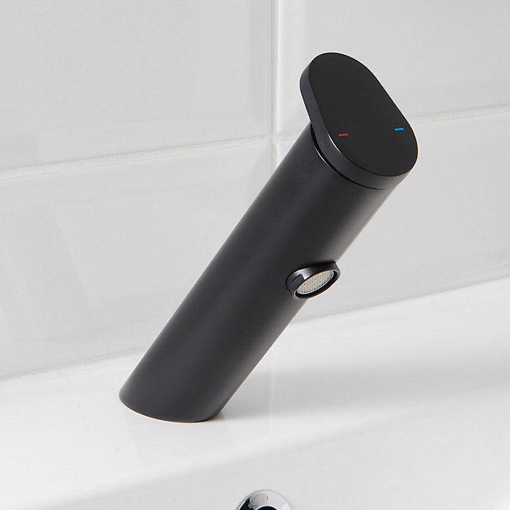 Mitigeur de lavabo noir mat GoodHome Nyasa