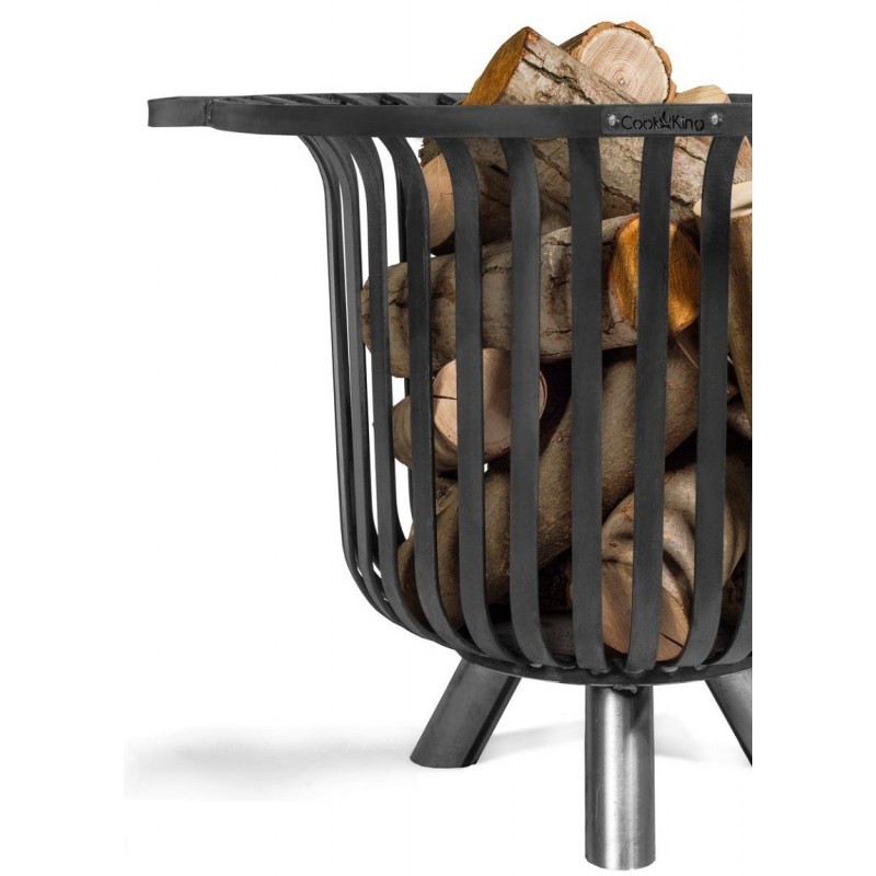 Chauffe terrasse, braséro en acier noir verona ø 60 cm