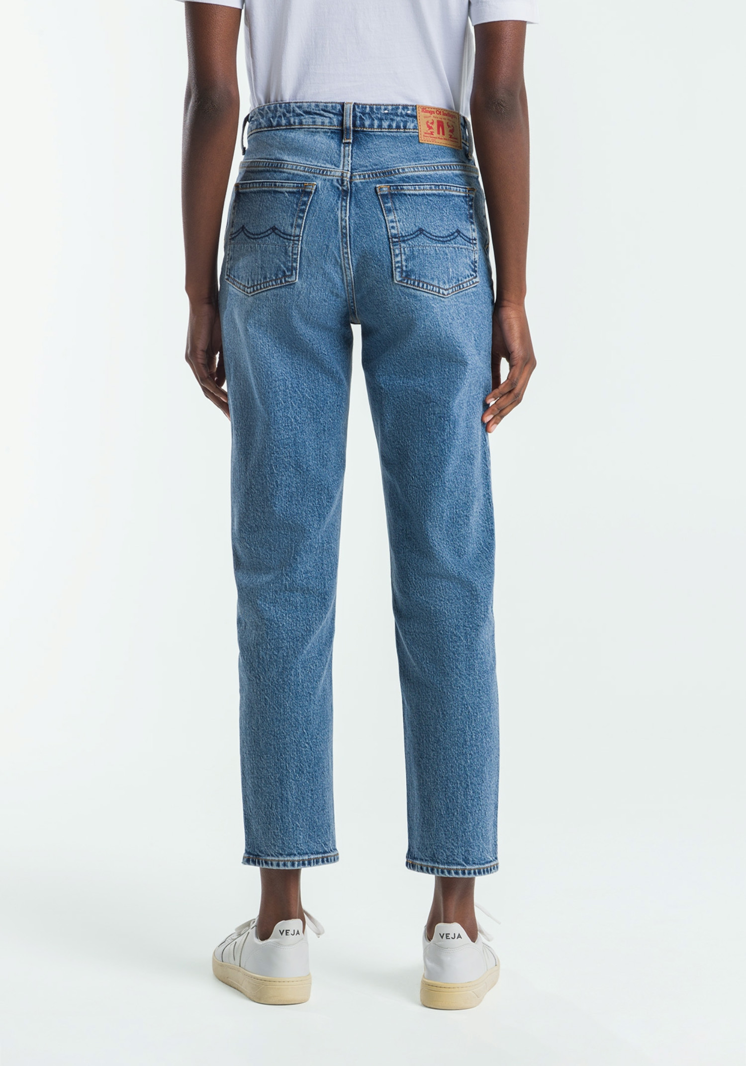 Kings Of Indigo Jeans Caroline Cropped Stretch Eco Xavier Blue Marble