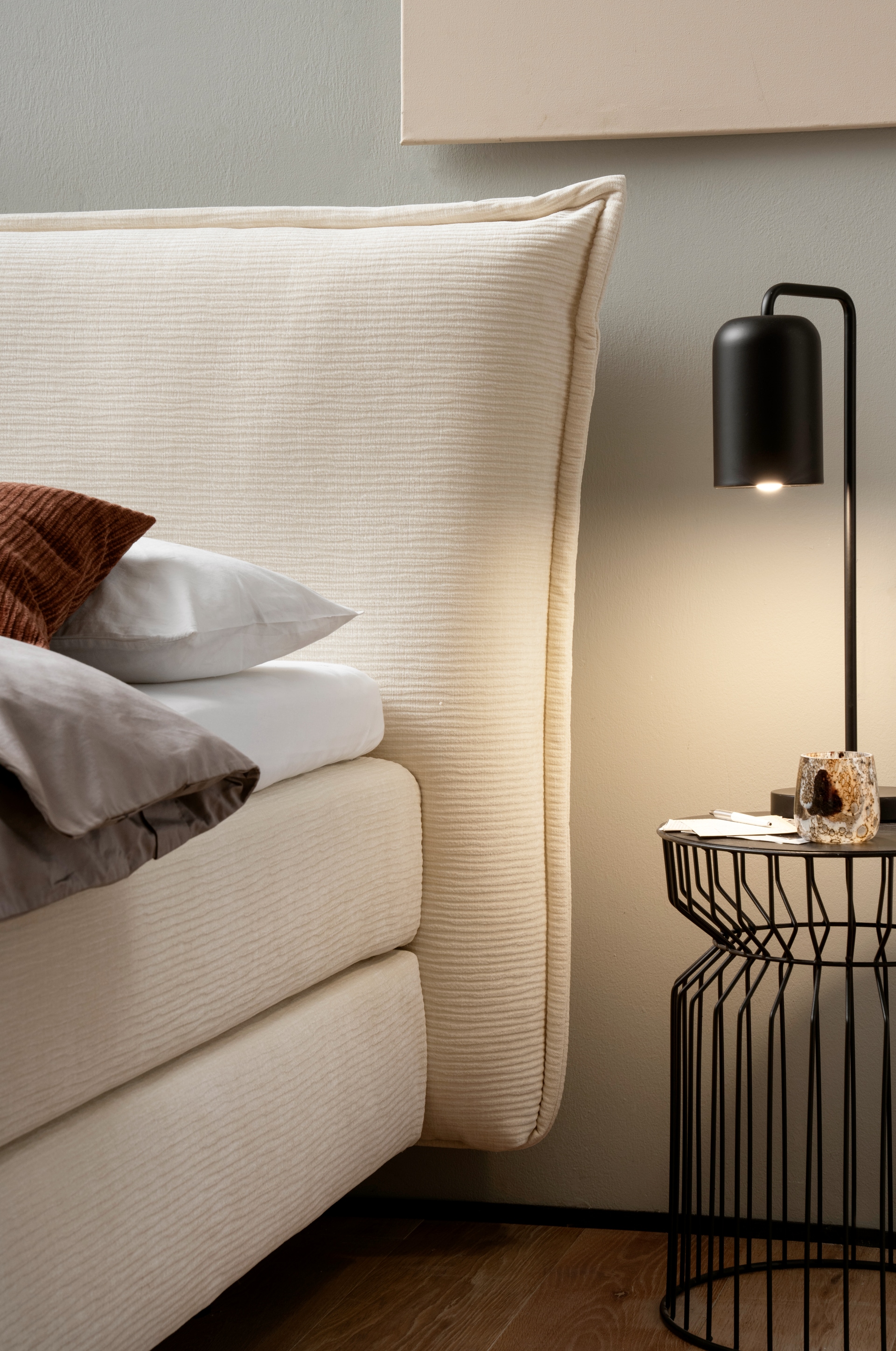 MONDO Boxspringbett JEREZ 180 x 200 cm beige