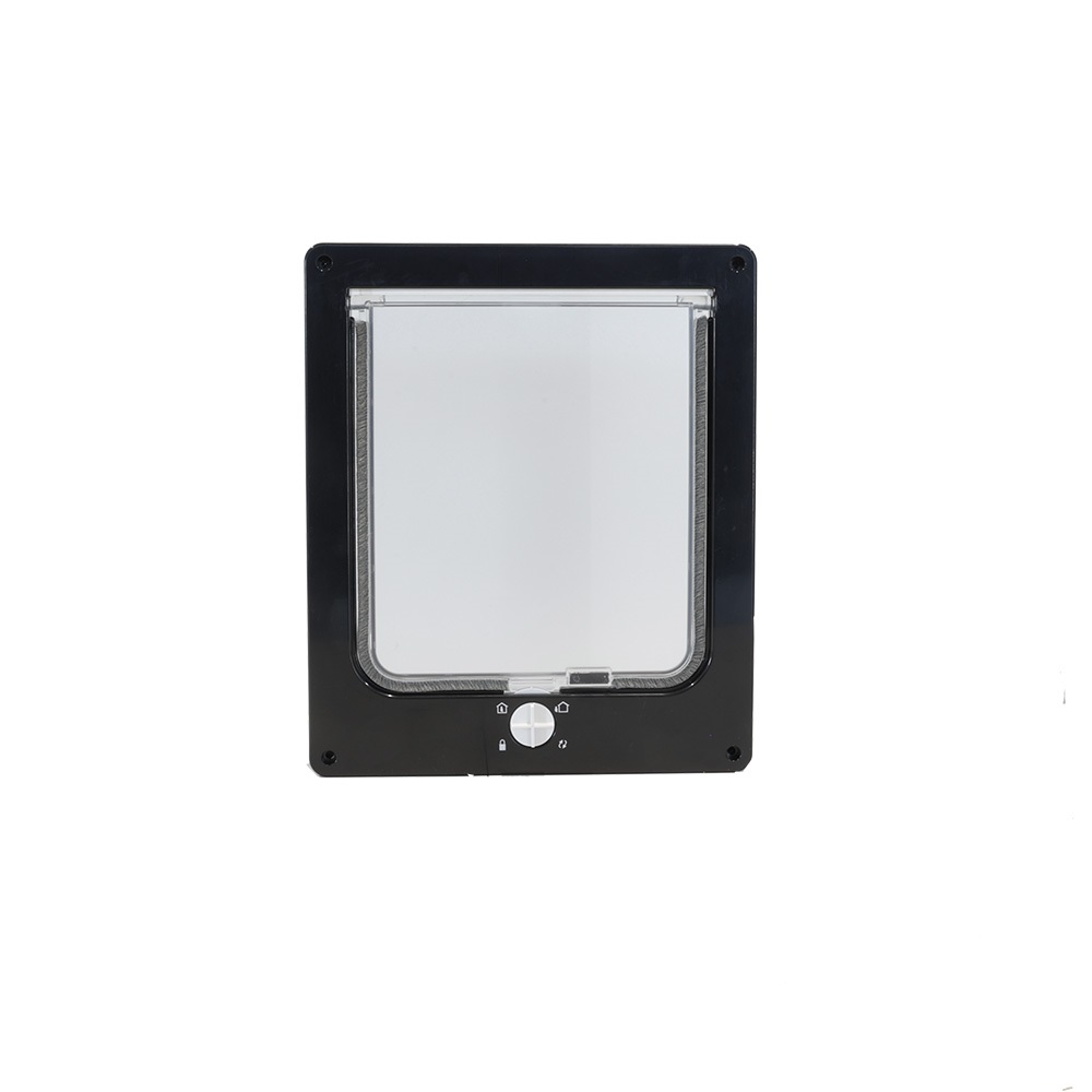 Chatière 25x29x 5,5 cm - noire - 4 positions de verrouillage