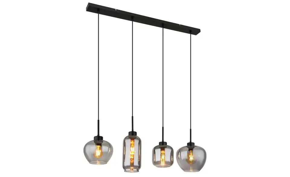 Pendelleuchte 4-flammig/Schwarz 99,5 cm 24 cm