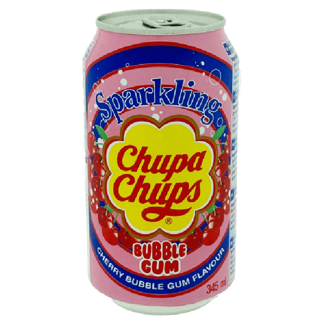 Chupa Chups Sprankelend Frisdrank Kersen Bubble Gum Smaak 345ml
