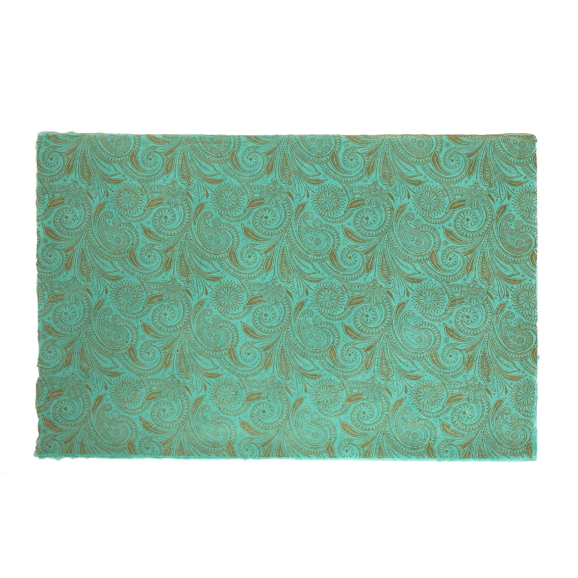 Geschenkpapier floral, mint, gold, L 76 cm, B 51 cm günstig bestellen