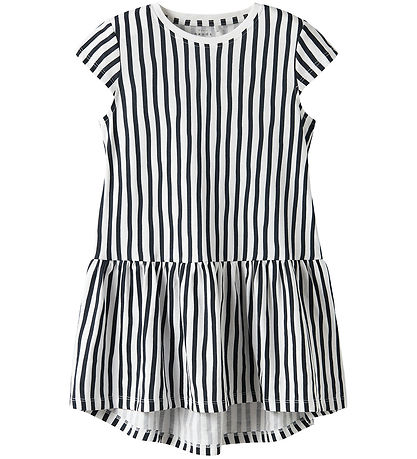 Name It Kleid - NmfVigga - Bright White/Dark Sapphire