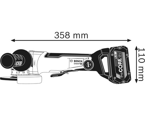 Bosch Professional GWX 18V-10 accu haakse slijper met X-LOCK, zonder accu en lader