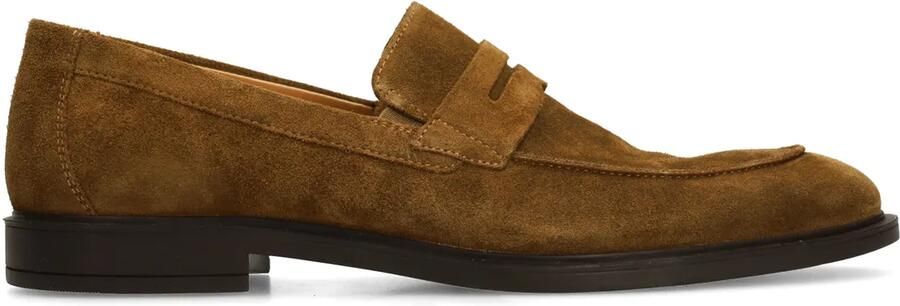 Manfield Heren Cognac suède loafers