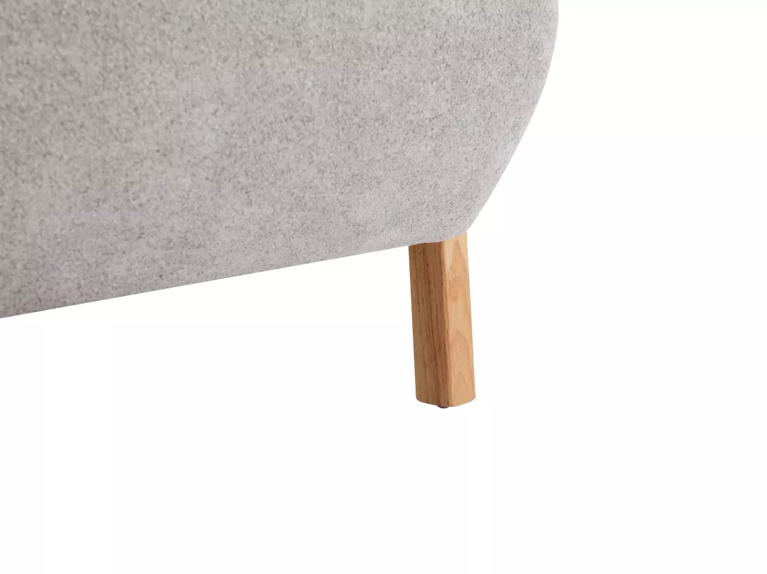Canapé 2 places en tissu gris et bois JULOMO