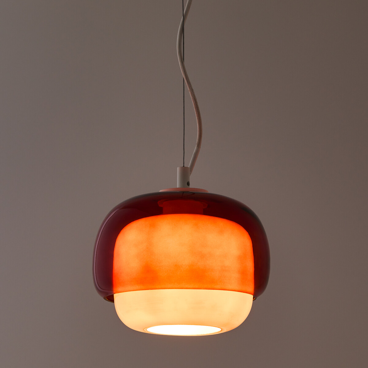 LA REDOUTE INTERIEURS<br>Luminária pendente em vidro colorido, Ø21,5 cm, Kinoko