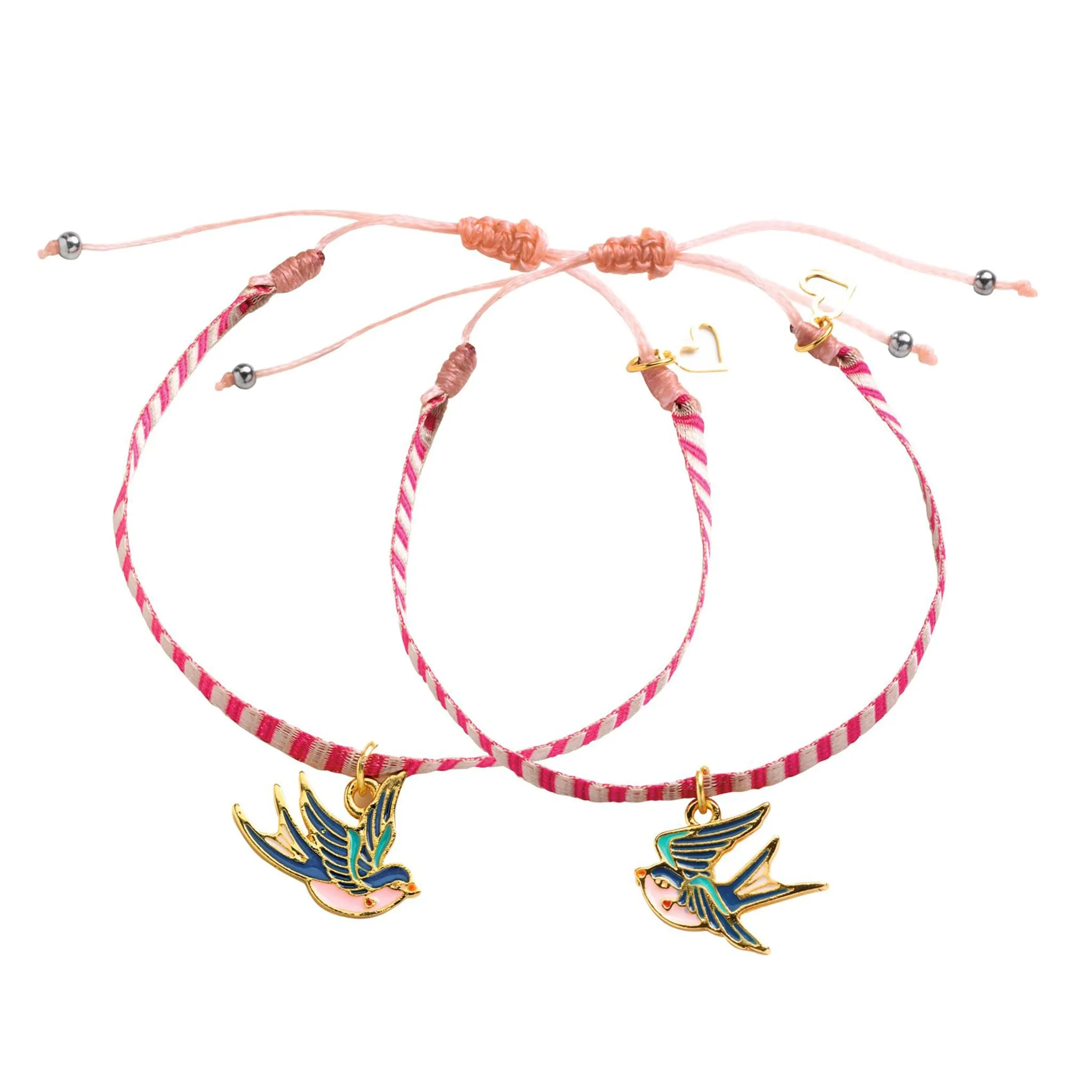 Djeco Ensemble Créatif Fabrication de Bracelet You & Me - Rubans Oiseaux