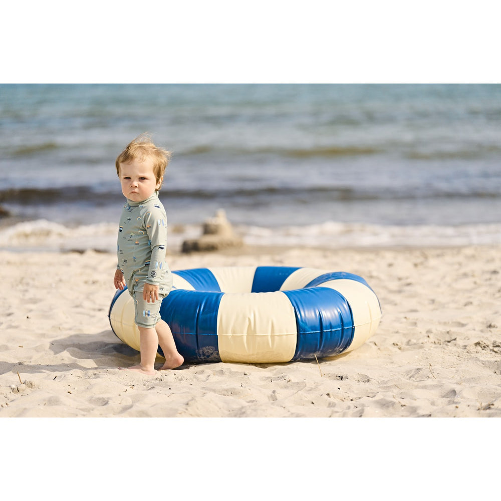 Køb Color Kids Iceberg Green Baby Badeheldragt L/S, AOP