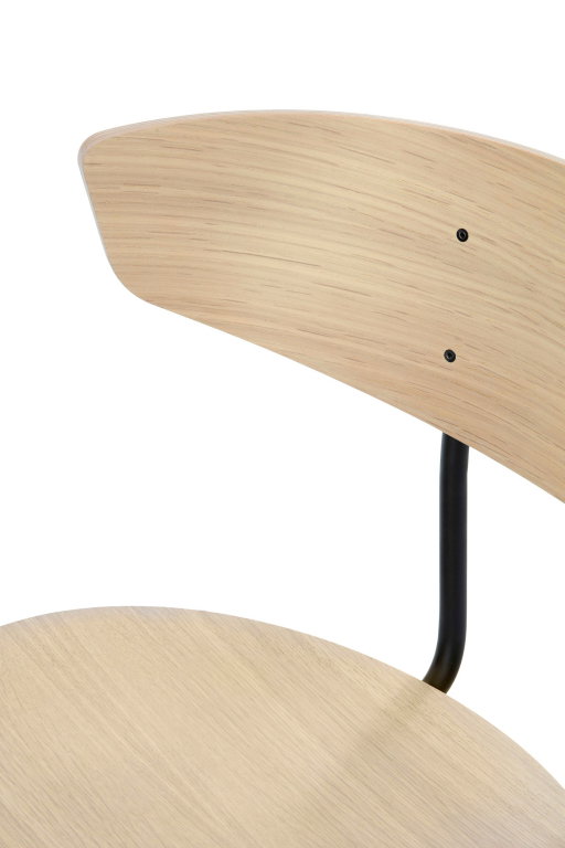 Ferm Living Herman stoel zwart, zwart onderstel