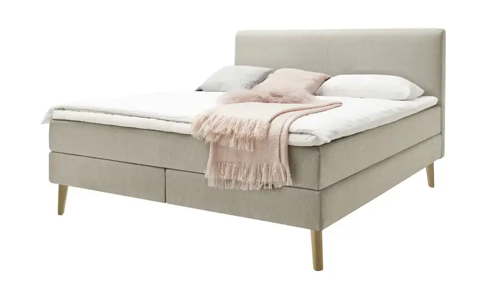Boxspringbett Greta Beige H2 160 cm