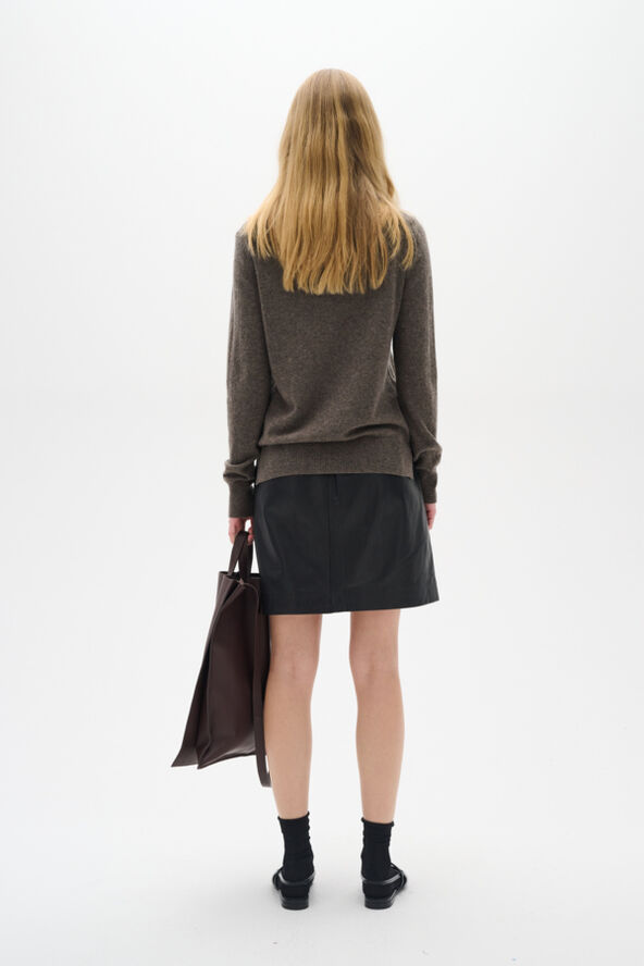 InWear LukkaIW Crew-neck Pullover Premium - 100% Cashmere Brown melange