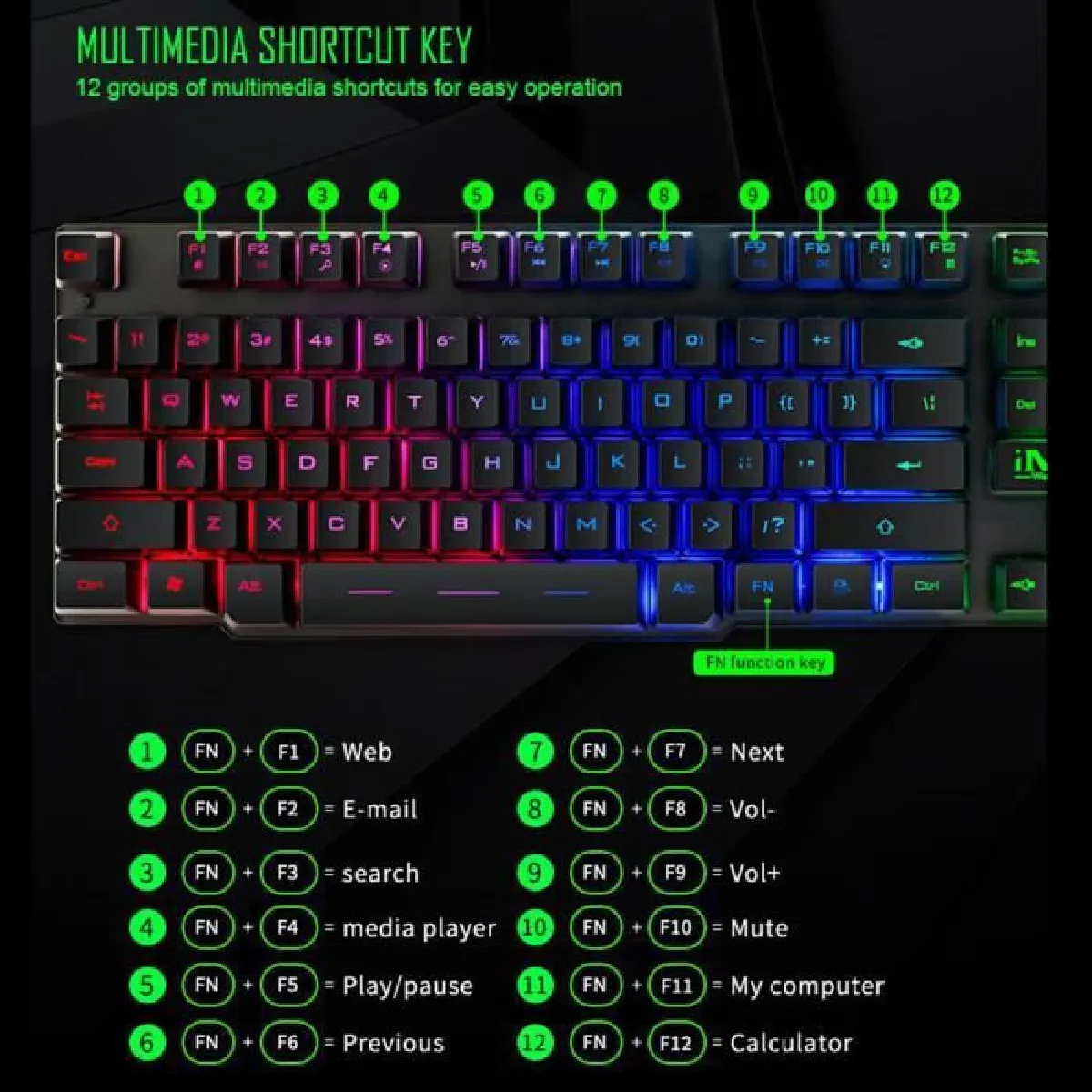 Clavier Gaming LED Rétro-éclairé