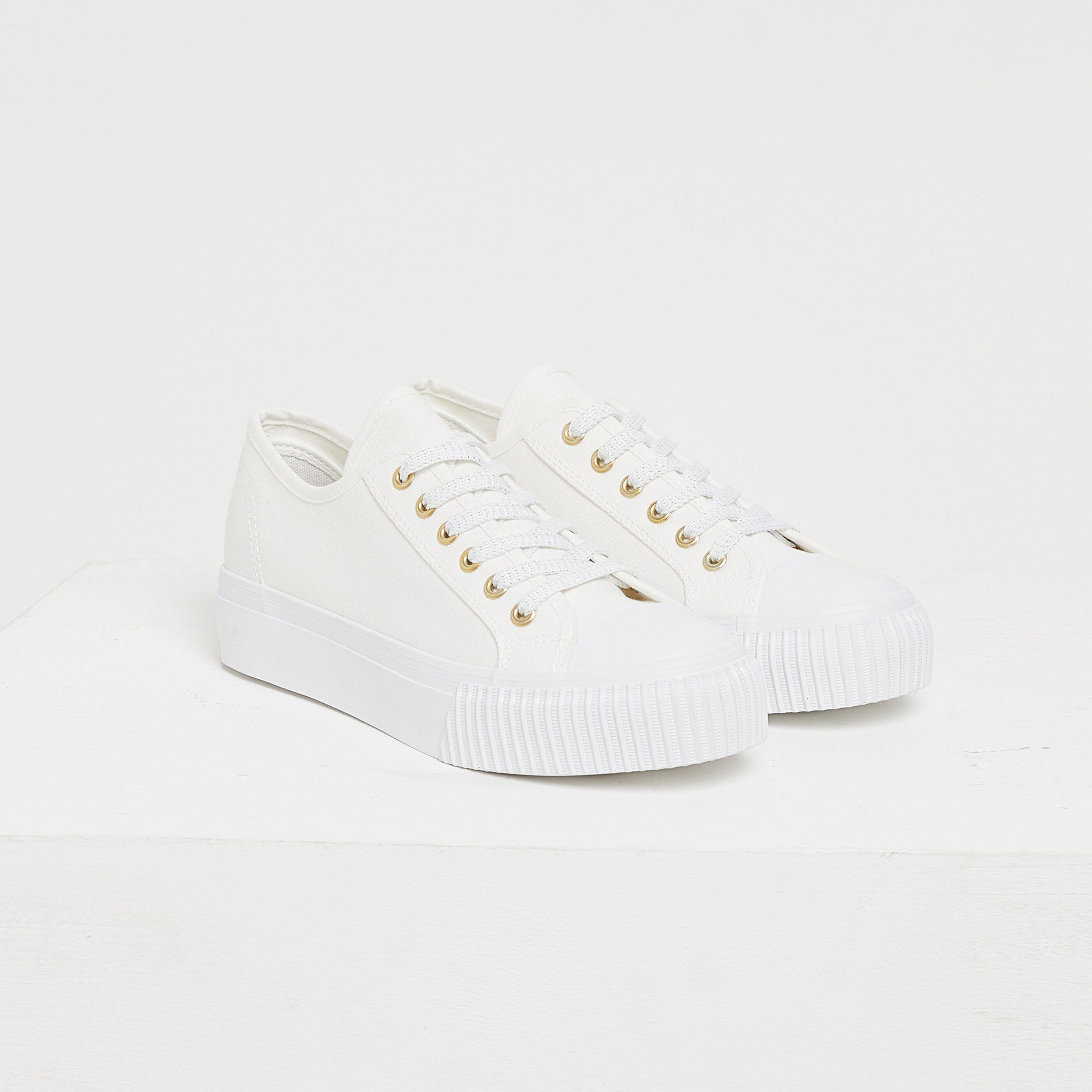 Baskets en toile femme - BLANC