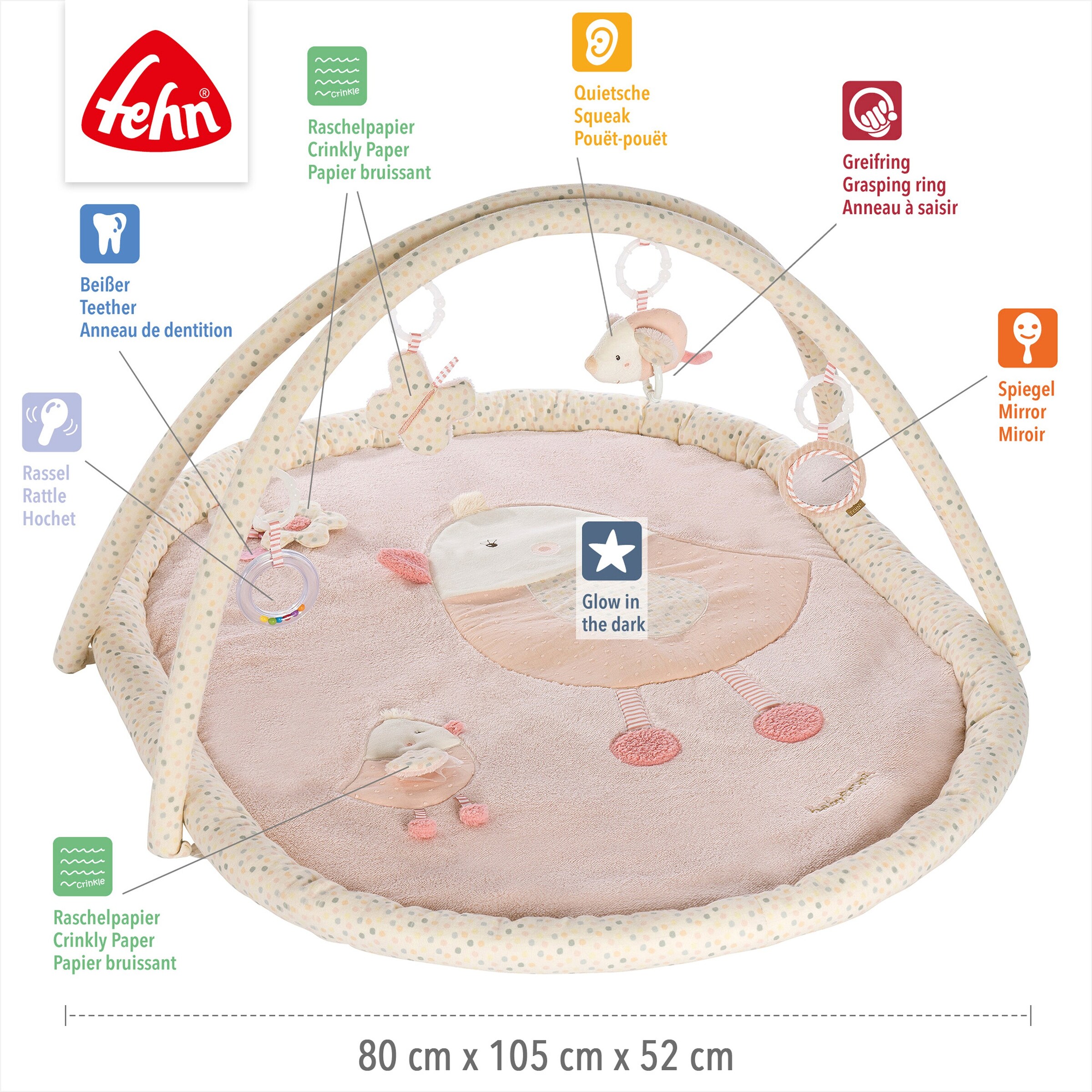 Fehn Spielbogen mit 3-D-Activity-Decke Vogel feehnLAND