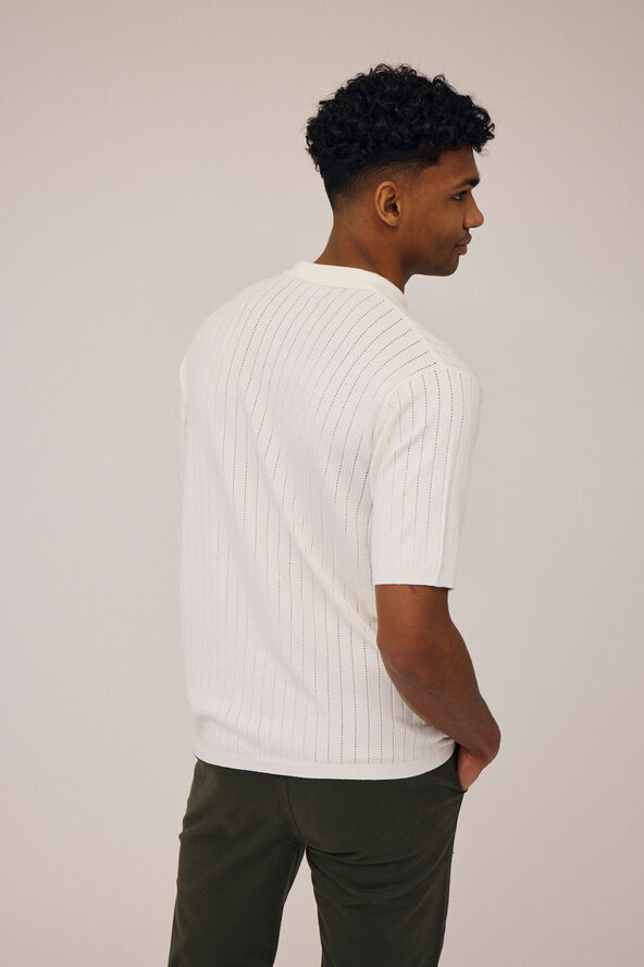 Magasin du Nord Collection Fabro 1 knit polo - EcoVero Off white