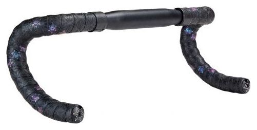 Ruban de Cintre Supacaz Super Sticky Kush Galaxy Noir/Rose avec Bouchons Noir