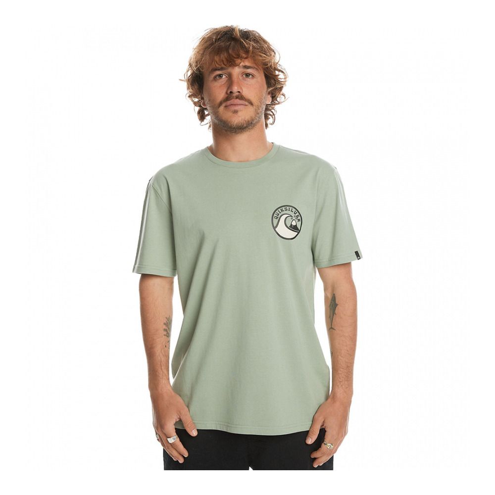 Quiksilver SCREEN 2 INJECTION - Tee-shirt Homme iceberg green