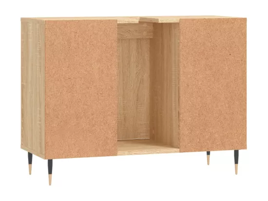 Armoire salle de bain chêne sonoma 80x33x60cm bois d'ingénierie