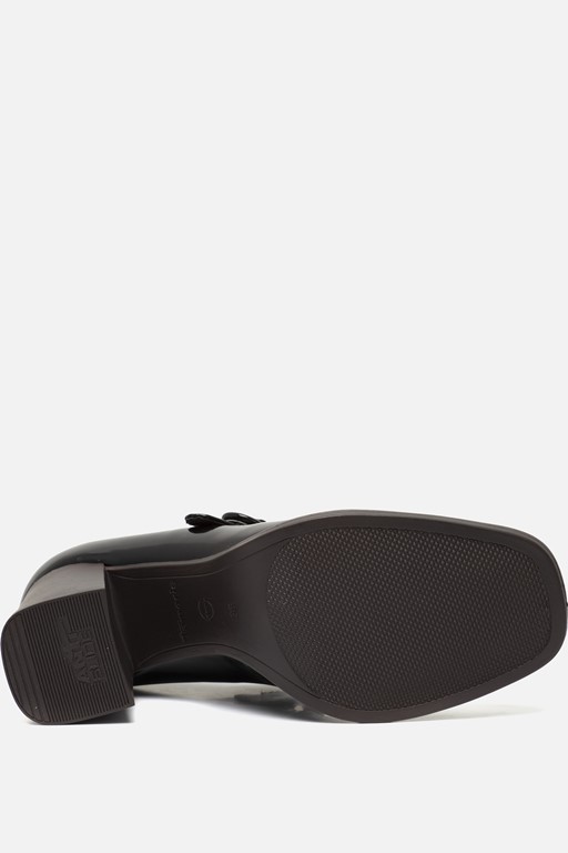 Tamaris Trotteur Pumps zwart Textiel