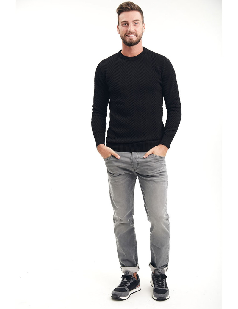 KRONSTADT PULL HOMME MAILLE CHEVRON