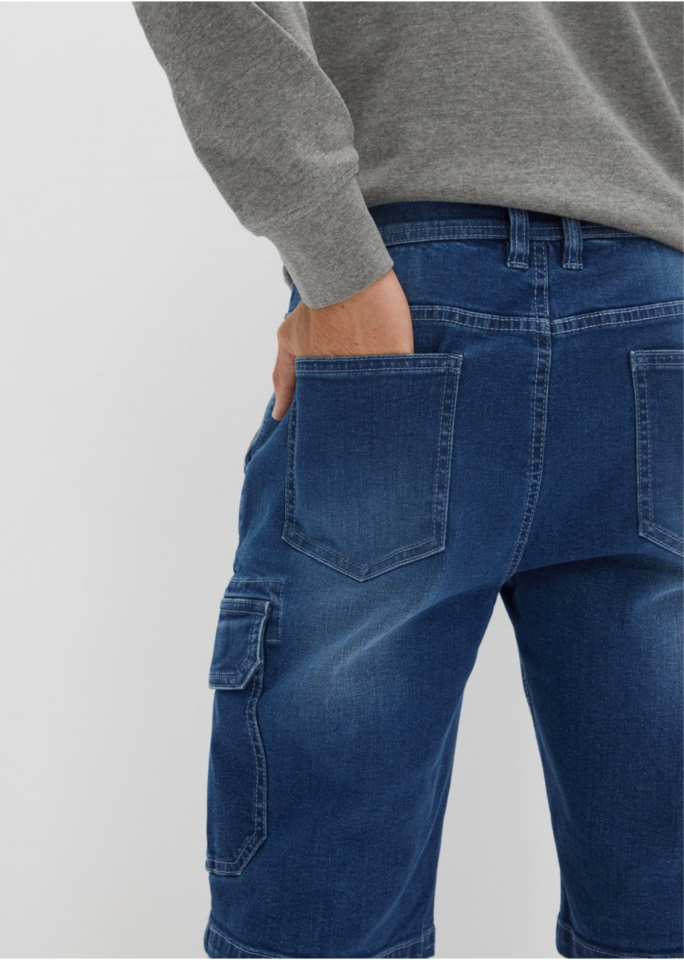 Bermuda en jean extensible, Regular Fit
