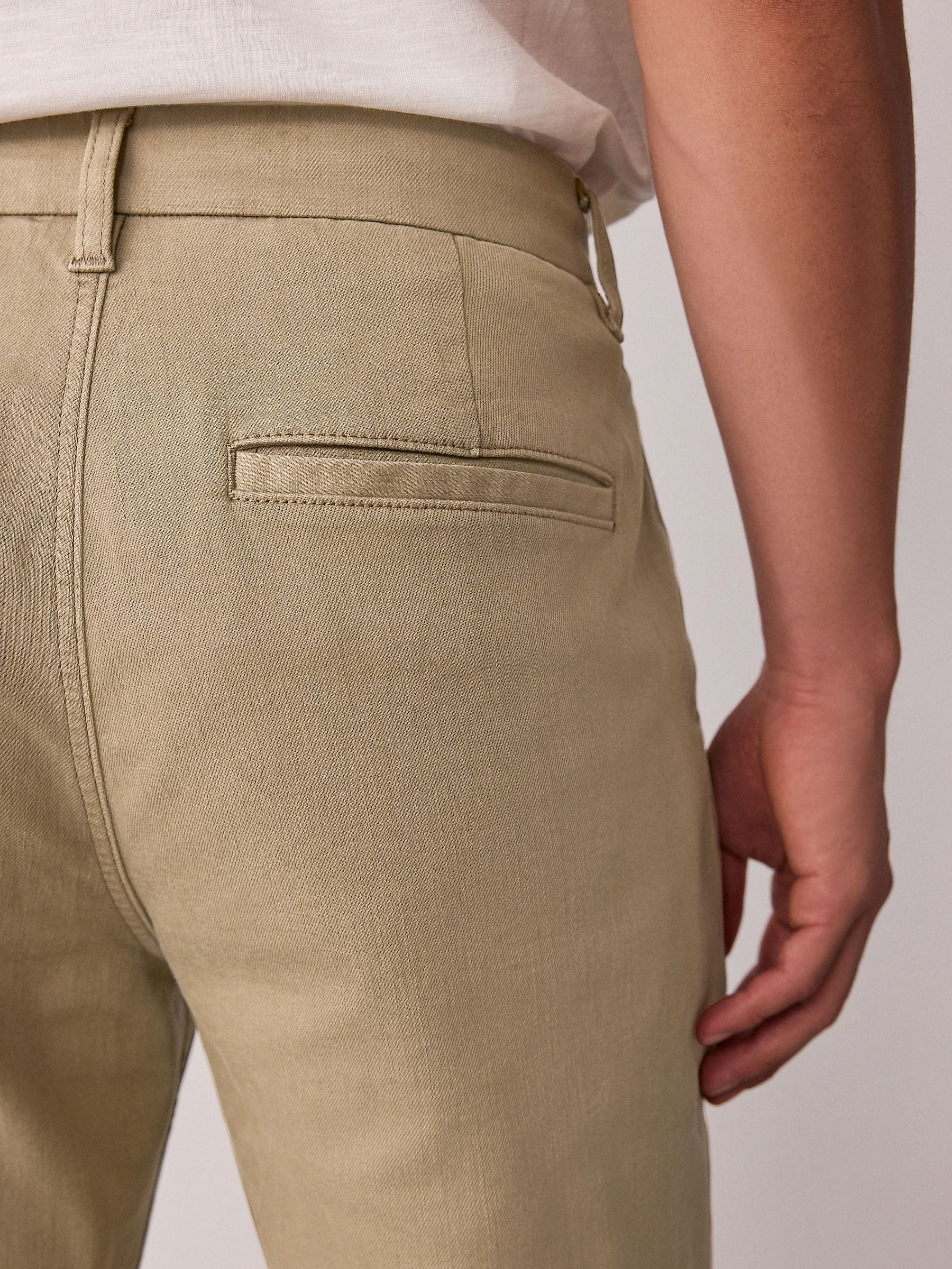 Pastelgeel - Slim Fit - Motionflex chino