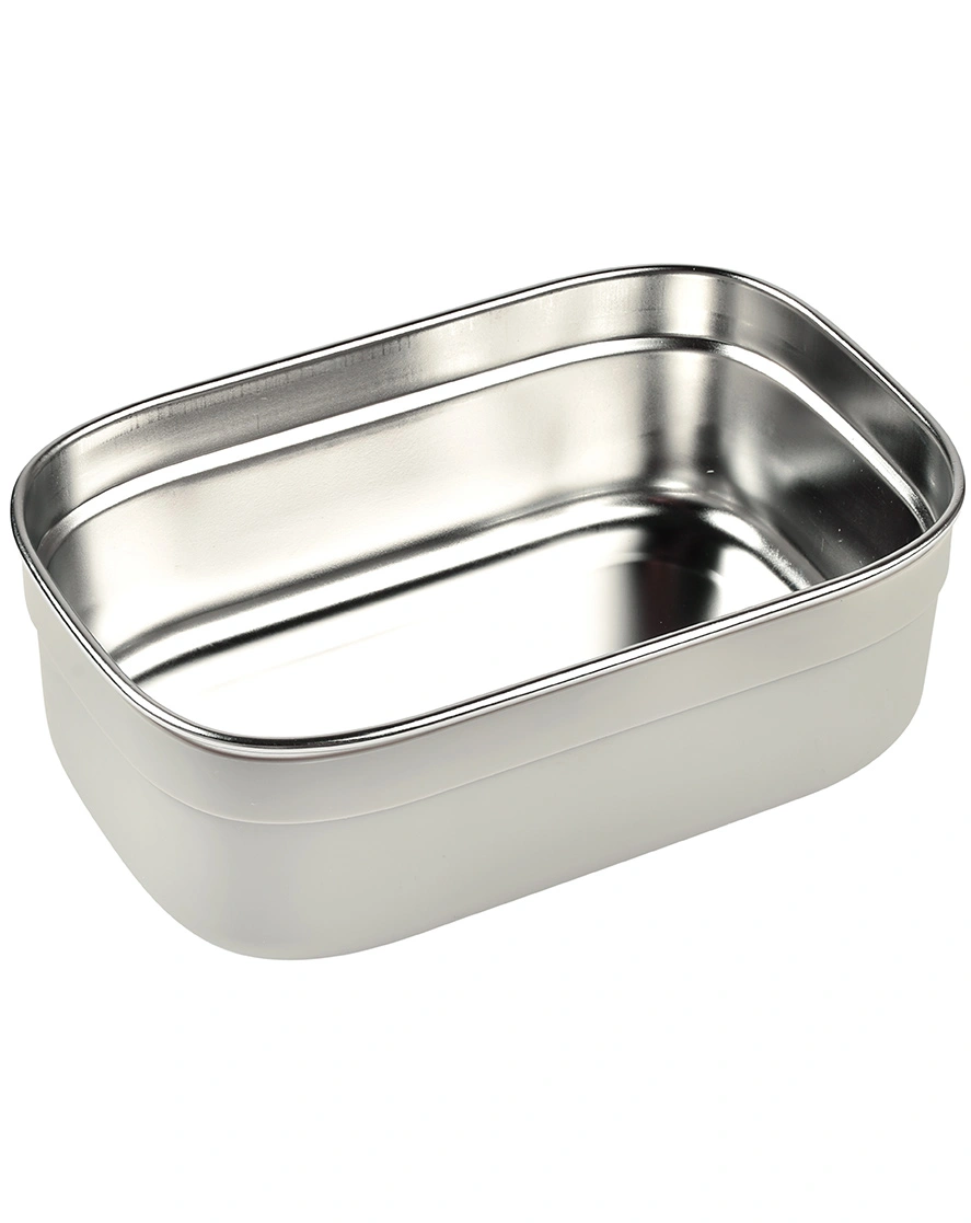 Edelstahl-Brotbox LUNCH mit Trenner in dusty pink