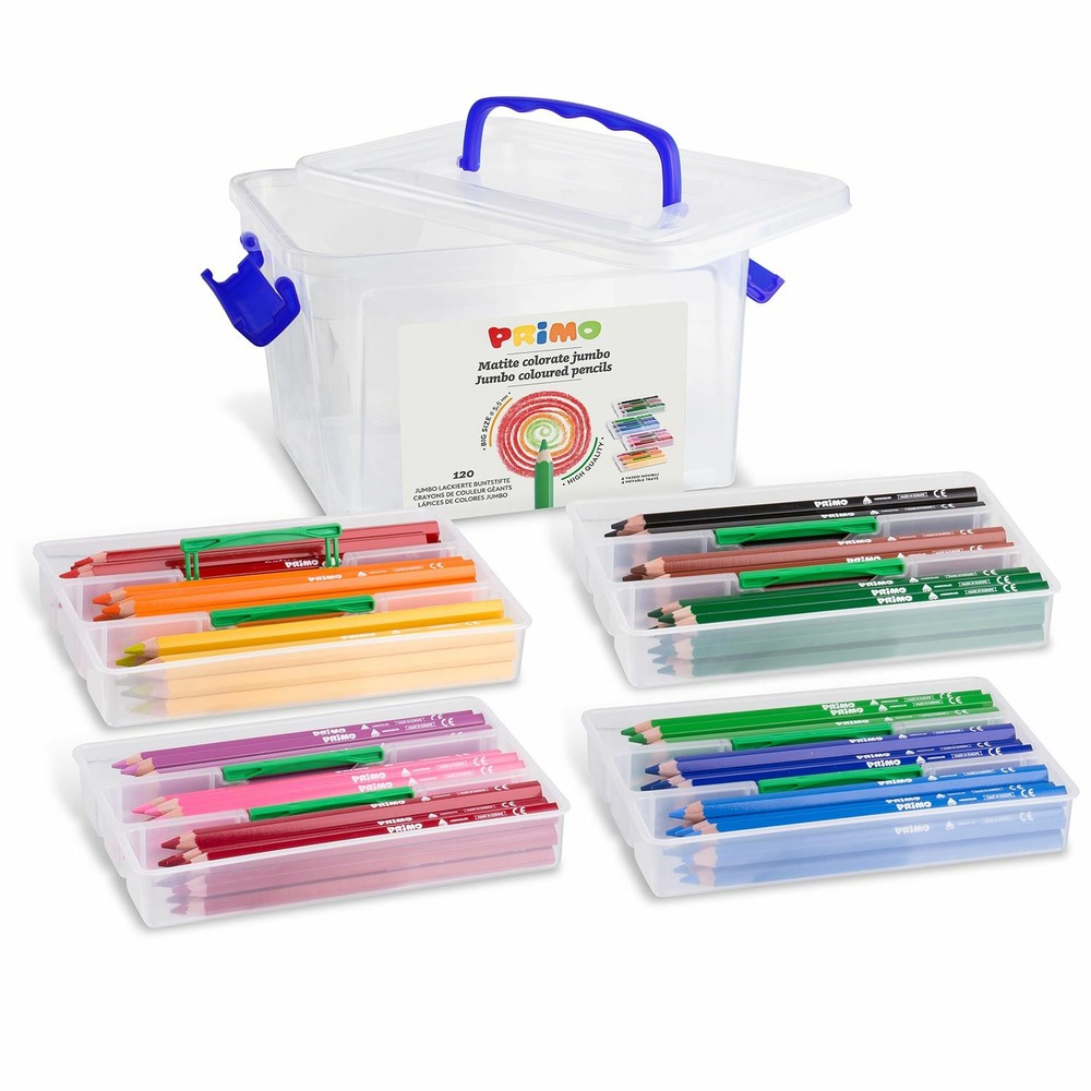Boîte 120 grands crayons de couleur