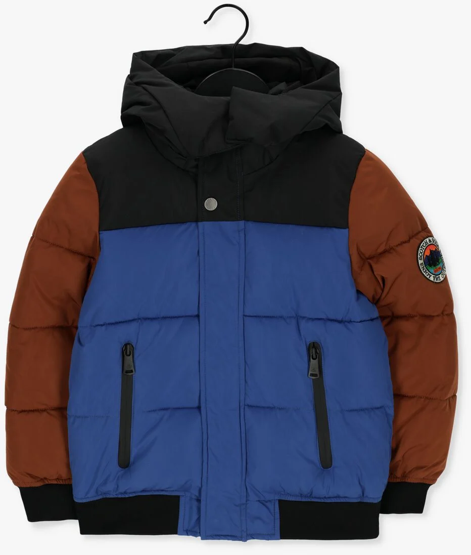 SCOTCH & SODA blauwe scotch & soda gewatteerde jas 167473-22-fwbm-a10