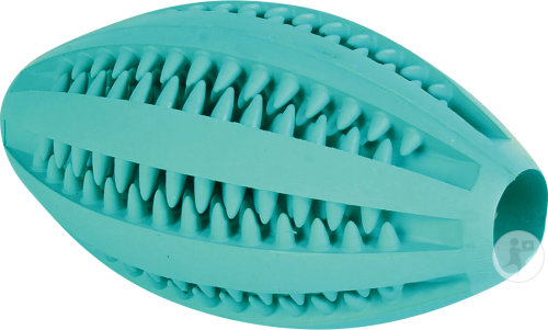Trixie Denta Fun Ballon De Rugby Goût Menthe En Caoutchouc Naturel 11cm 1 Pièce