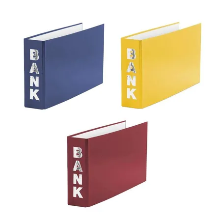 Livepac Office Bankordner für Kontoauszüge 140 x 250 mm, 3 Stück in 3 Farben