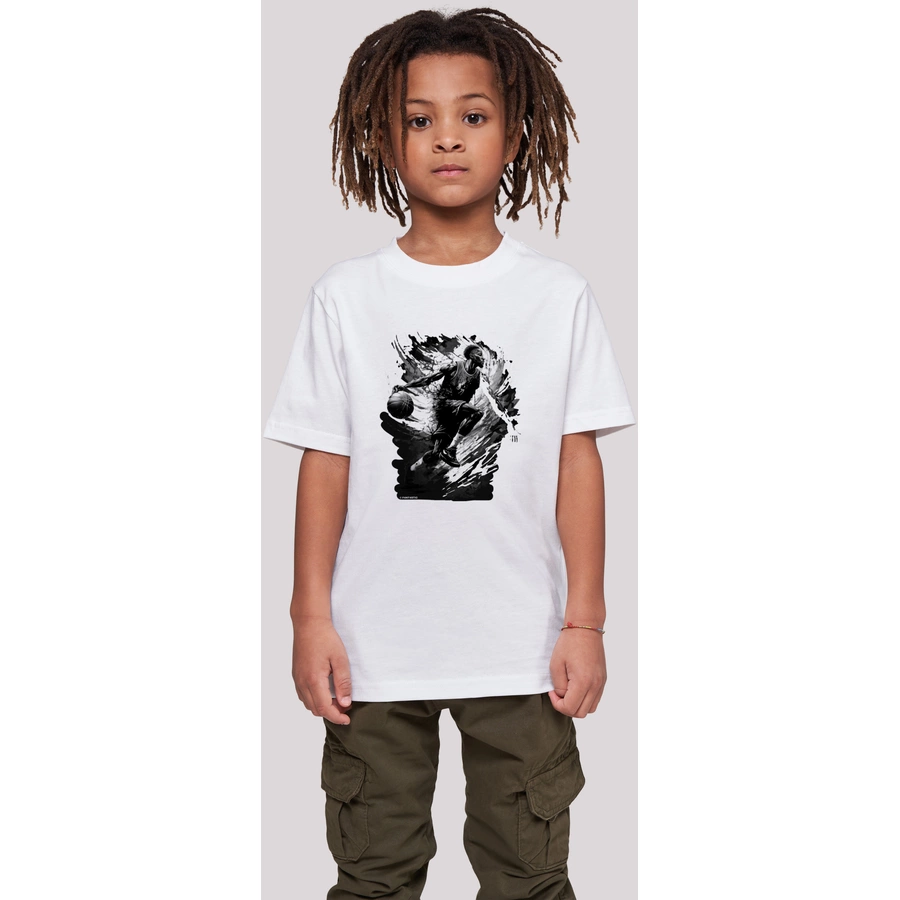 F4NT4STIC T-Shirt Basketball Splash Sport  UNISEX weiß
