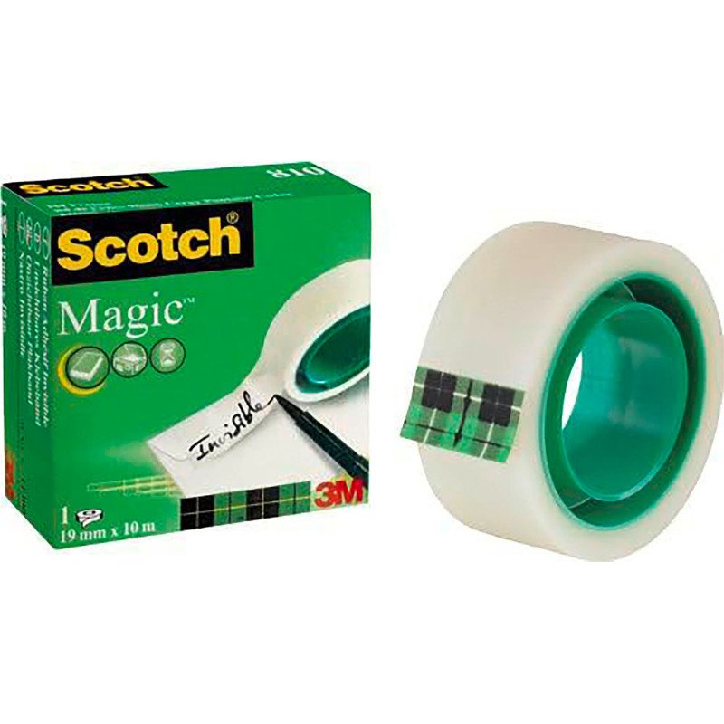 Ruban adhésif Scotch Magic 810 invisible, Longueur 10 m